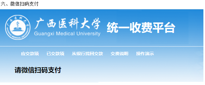 2024年广西医科大学缴费流程